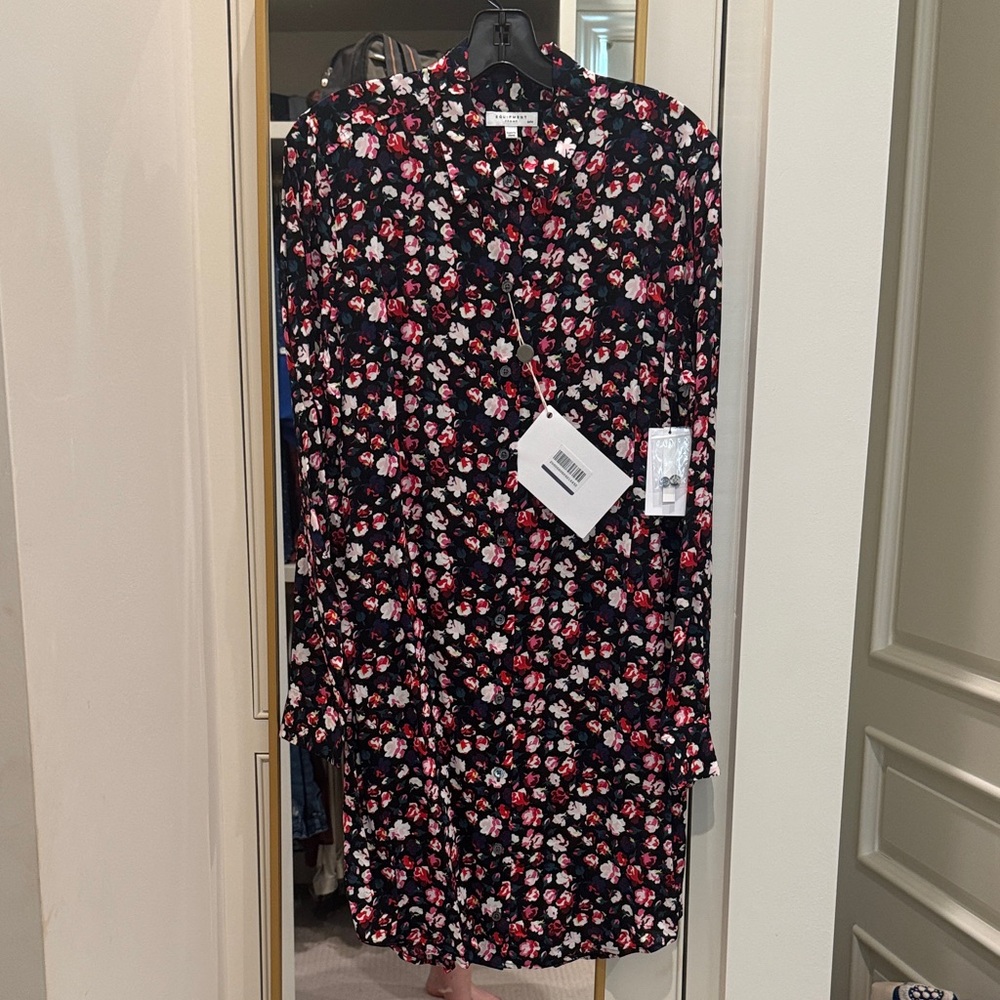Equipment button down floral dress
